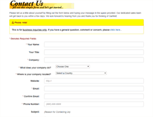 Tablet Screenshot of contact.garfield.net